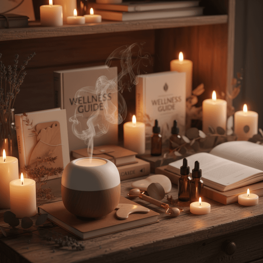 Curated wellness product collection display